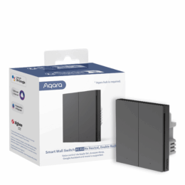 Двоен смарт ключ AQARA WALL SWITCH H1 Тъмносив WITH NEUTRAL