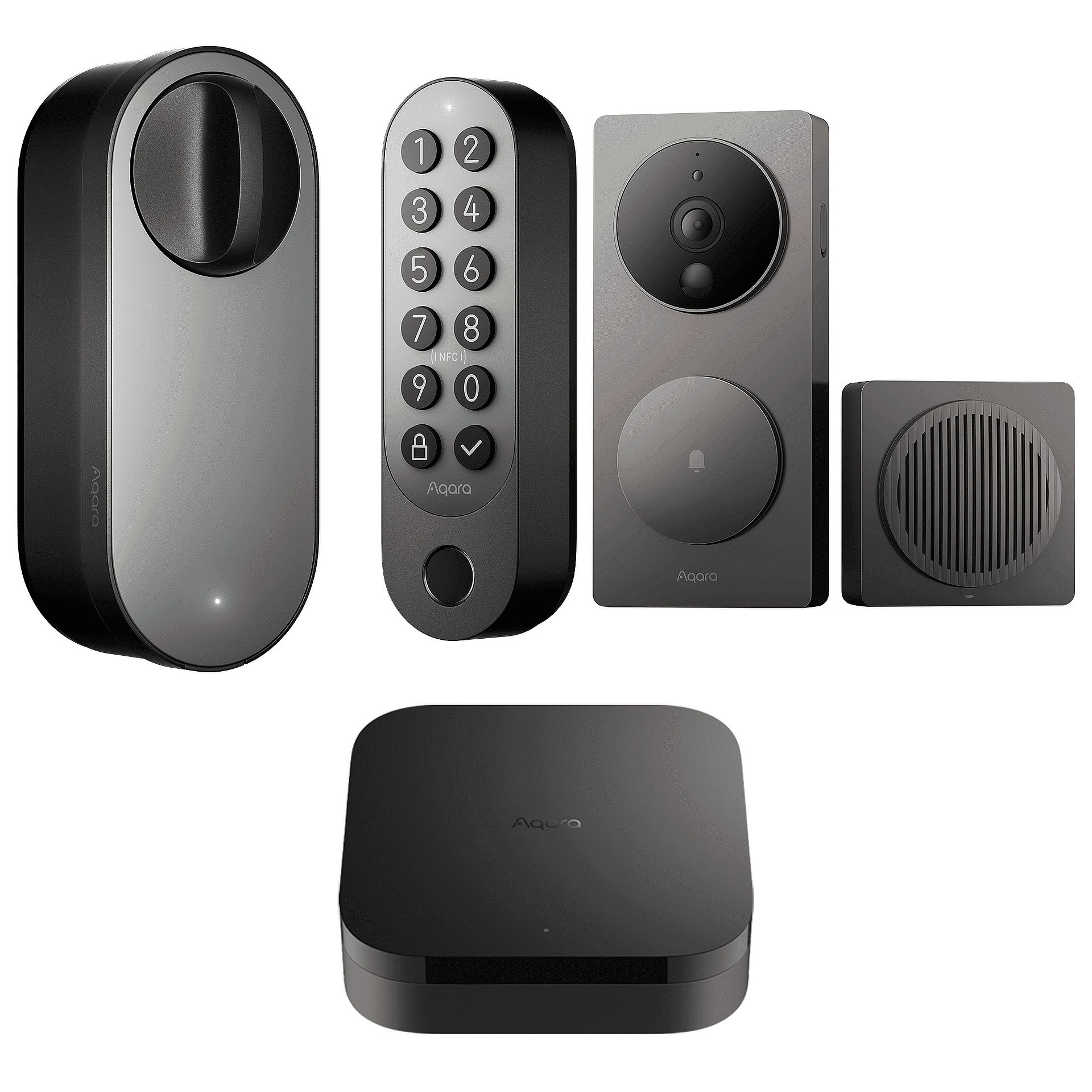 Промо пакет Aqara смарт ключалка Aqara U200 + смарт хъб Aqara Smart Hub М3 + смарт видео звънец Aqara G410