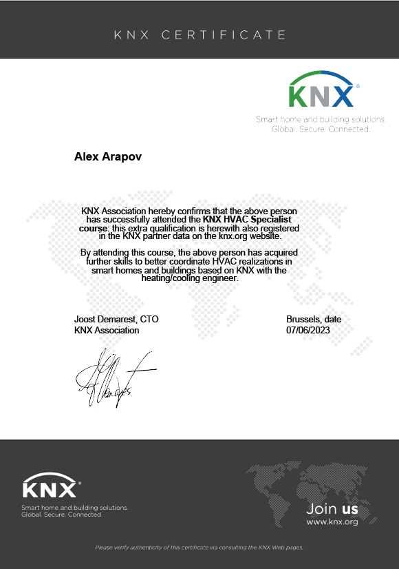 KNX HVAC Specialist course
