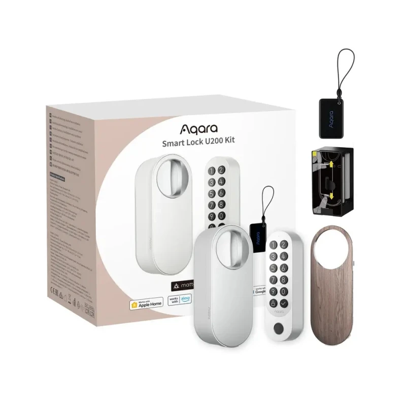 Смарт ключалка и клавиатура + аксесоари AQARA U200 Kit, бяла