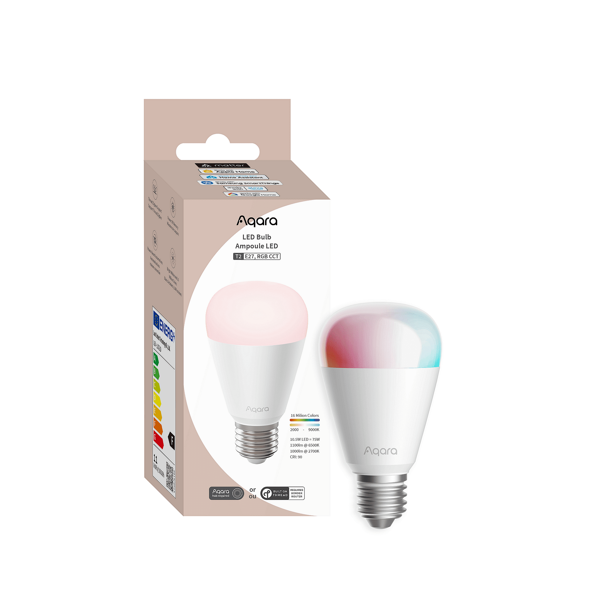 Смарт крушка Aqara LED BULB T2 – E27, RGB